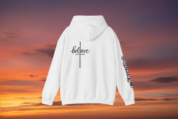 hoodie with sunset background
