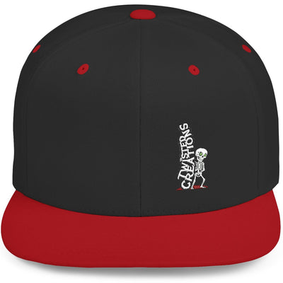 Flat Bill Snapback Hat with Twisted it Creations Logo Graphic