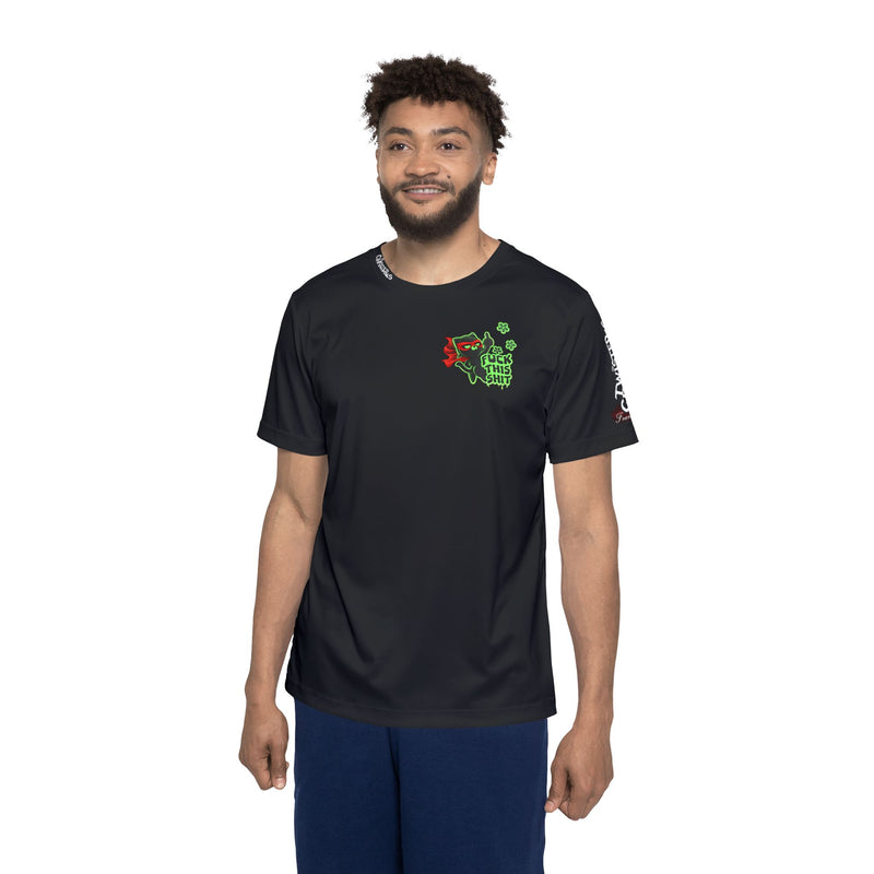 Men's Sport Jersey  Zero F--ks Hero  Rebel Cat Graphic Tee