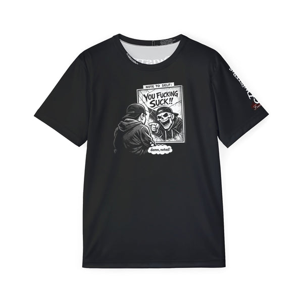 Men's Sports Jersey — Mirror Reflection 'You F**king Suck / Damn, Noted' Graphic