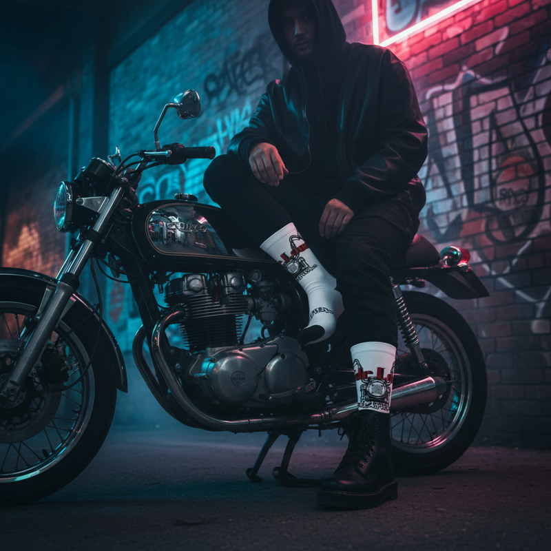 Ride loud - Poly Socks with Fun Print  Recycled