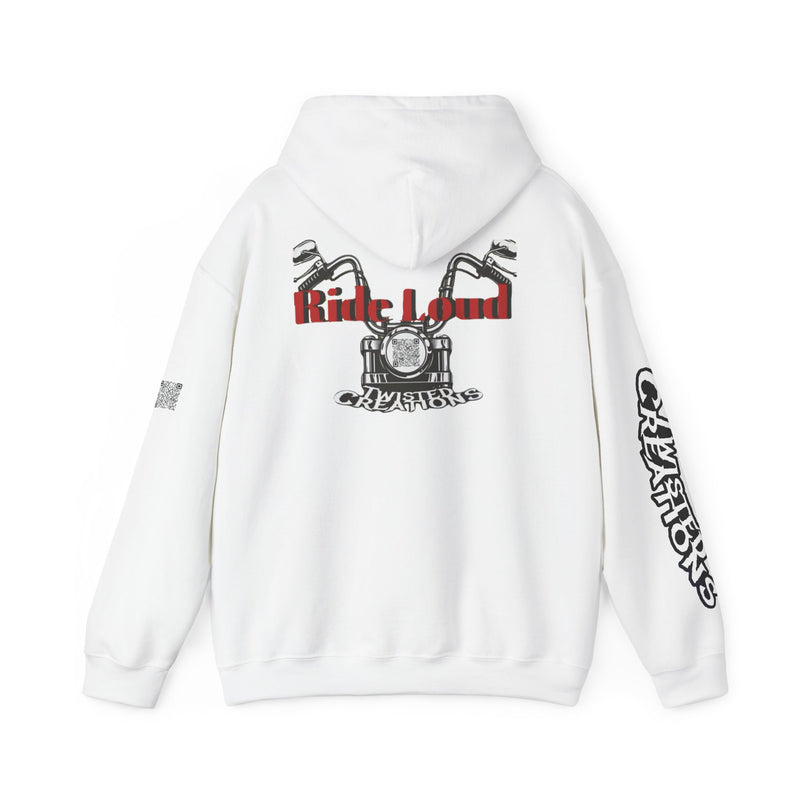 Streetwear Hooded Sweatshirt - Ride Loud Design - Biker Style