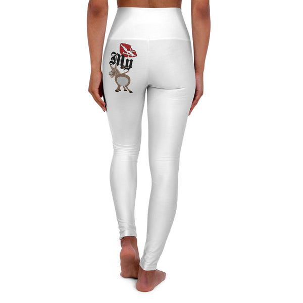 'Kiss My Ass' Yoga Leggings, Comfortable Sportswear, Athletic Apparel, Fitness Clothing, Workout Leggings, Daily Wear