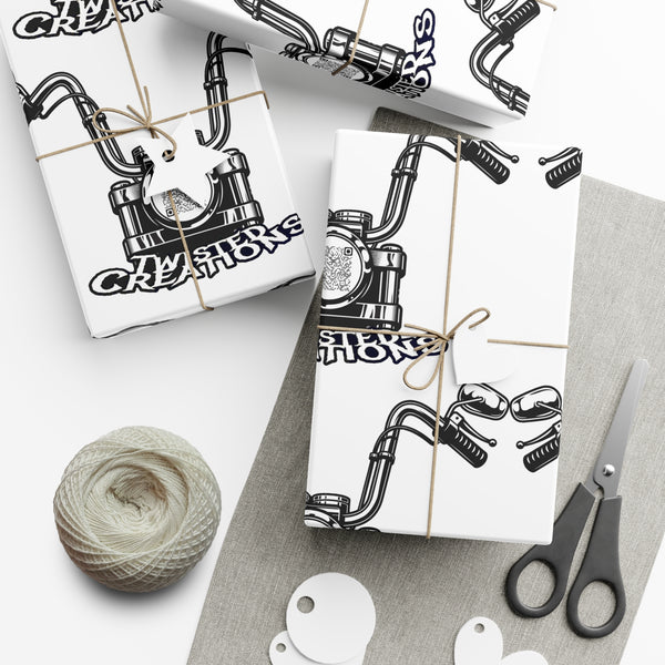 Motorcycle Themed Gift Wrap Papers