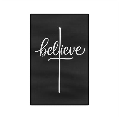 Believe Cross Microfiber Tea Towel — Christian Faith Kitchen Towel