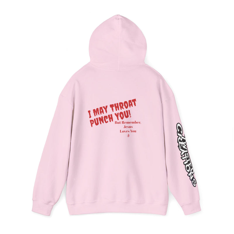 Streetwear Hoodie, Throat Punch, JL- Design by Twisted Creations Unisex