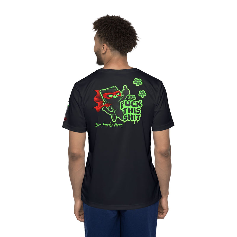 Men's Sport Jersey  Zero F--ks Hero  Rebel Cat Graphic Tee