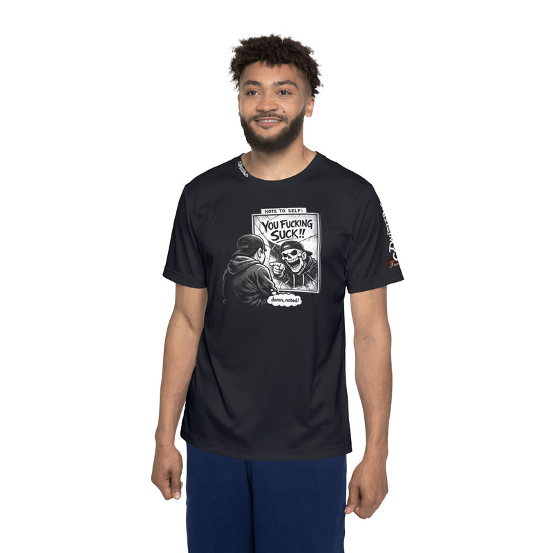 Men's Sports Jersey — Mirror Reflection 'You F**king Suck / Damn, Noted' Graphic