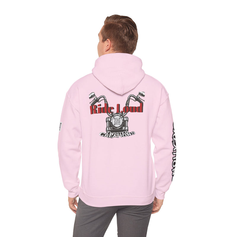 Streetwear Hooded Sweatshirt - Ride Loud Design - Biker Style