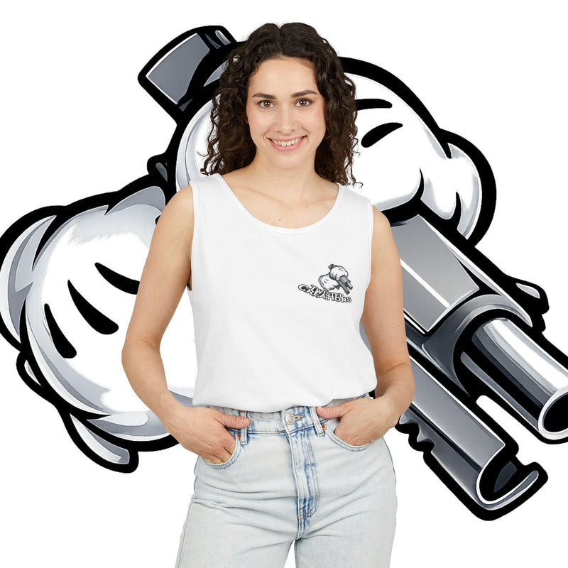 Whimsical Hunting Rabbit Tank Top