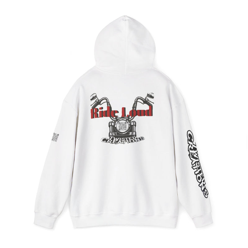 Streetwear Hooded Sweatshirt - Ride Loud Design - Biker Style