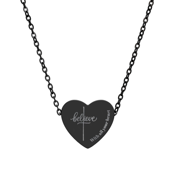 Engraved Heart Necklace 