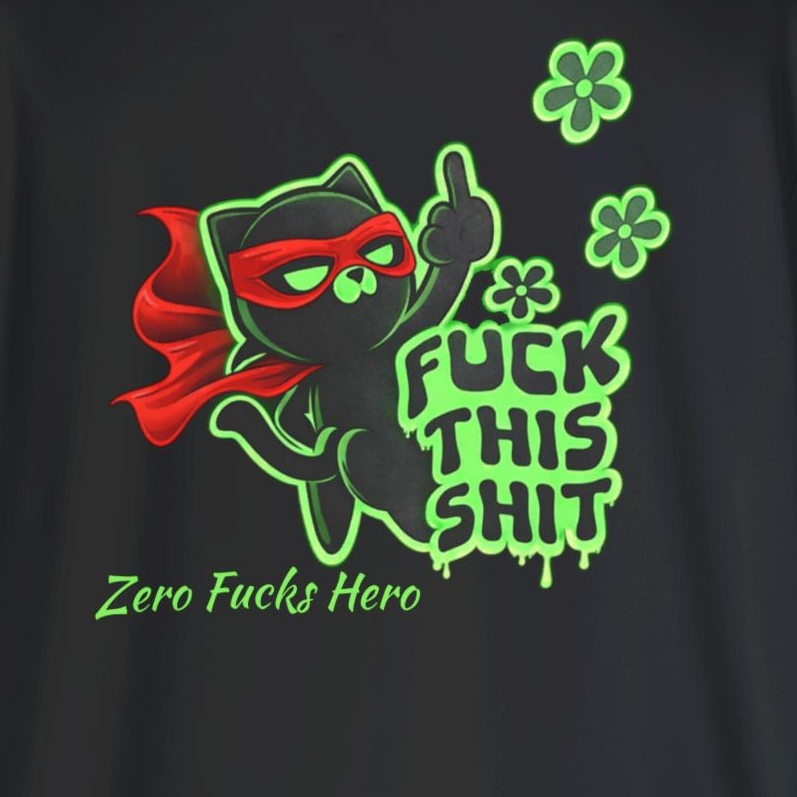Men's Sport Jersey  Zero Fucks Hero  Rebel Cat Graphic Tee