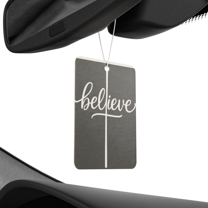 Believe Car Air Freshener — Inspirational Faith-Based Aroma Tag | Twisted Creations