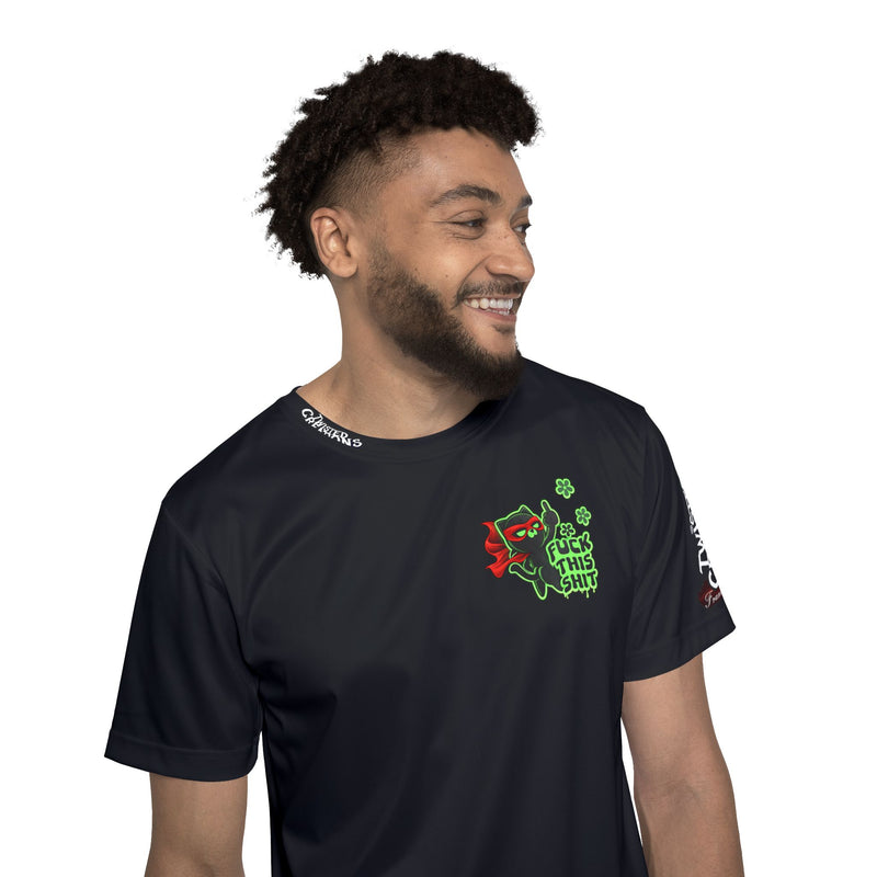 Men's Sport Jersey  Zero F--ks Hero  Rebel Cat Graphic Tee