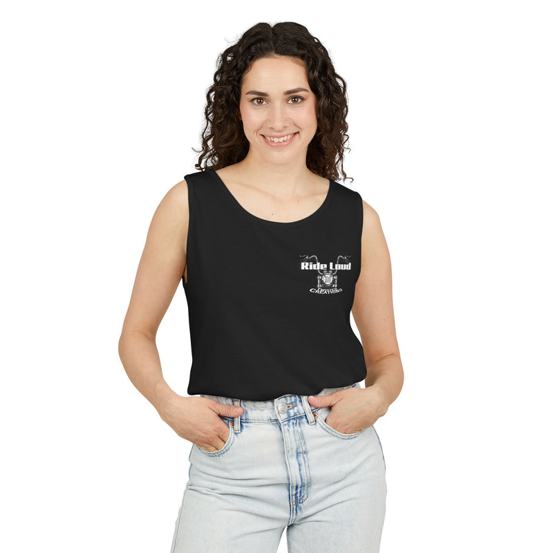 Mechanic Skull Tank Top "Fix It Yourself" American Flag Tool Graphic