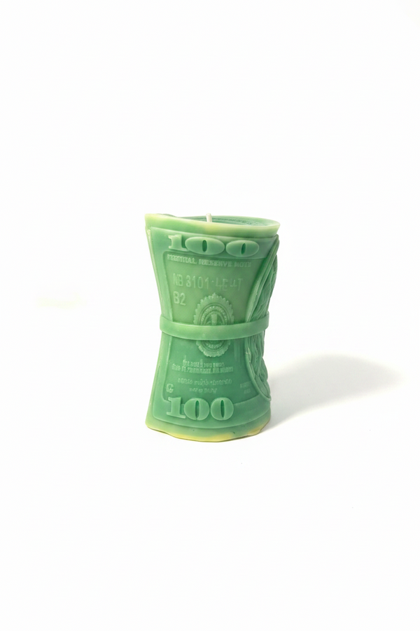 Money Roll Pillar Candle Abundance & Prosperity | Twisted Creations