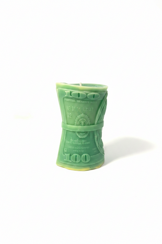 Money Roll Pillar Candle Abundance & Prosperity | Twisted Creations