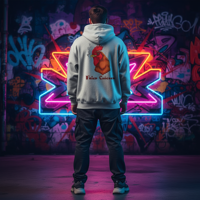 Fried Chicken Unisex Zip Hoodie - Fun Food Lover Gift - Streetwear Style