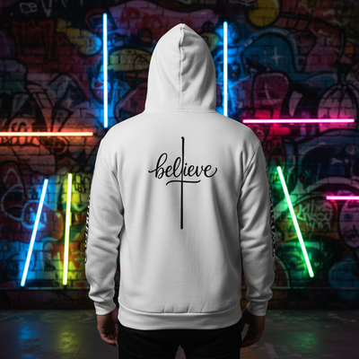 Believe Design by Twisted Creations Unisex Zip Hoodie