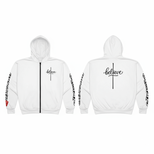 Jesus Loves You - Product Shot Jesus Loved You Unisex Zip Hoodie