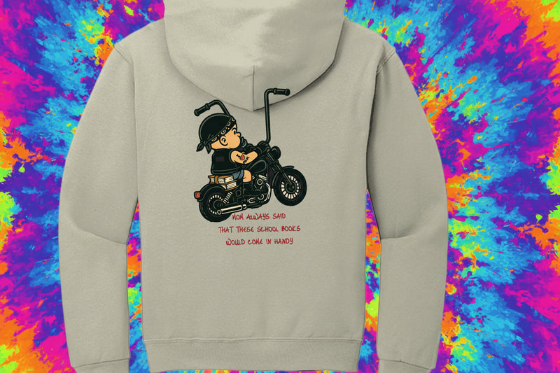 SANDSTONE - BACK - COLORFULL BACKGROUNDMOM ALWAYS SAID HOODIE