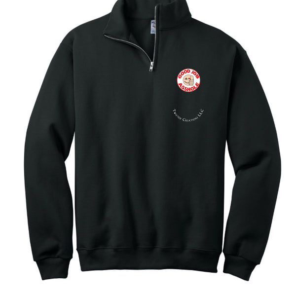 Chaos coordinator Jerzees 995M Adult 8 oz. NuBlend Quarter-Zip Sweatshirt in black