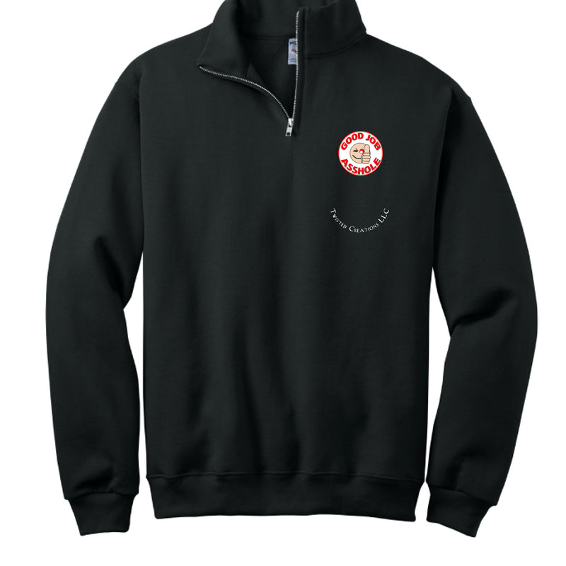 Chaos coordinator Jerzees 995M Adult 8 oz. NuBlend Quarter-Zip Sweatshirt in black