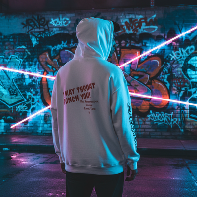 Streetwear Hoodie, Throat Punch, JL- Design by Twisted Creations Unisex